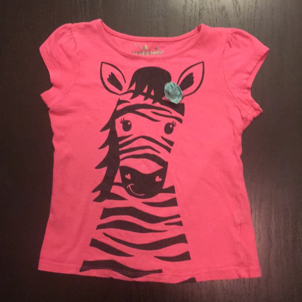 Girls sparkly zebra shirt